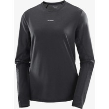 Salomon Shakeout Core Ls Kadın Koşu Tişört Deep Black LC2426100