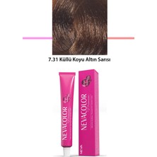 Nevacolor  Premium 7.31 Küllü Koyu Altın Sarısı - Kalıcı Krem Saç Boyası 50 G Tüp