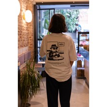 Antre Istanbul Illüstrasyonlu Unisex Tişört | Oversize Kalıp, %100 Pamuk