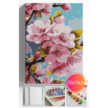 Sayılarla Boyama Seti Numaralı Tuval Fırça Boya Dahil Kasnaklı Set 50X70 cm - Pempe Ağaç