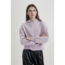 DeFacto Boxy Fit Kapüşonlu Kalın Basic Düz Sweatshirt B8570AX24SP
