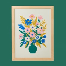 Evidea Deco Granny Summer Çerçeveli Tablo - Renkli - 50X70 cm