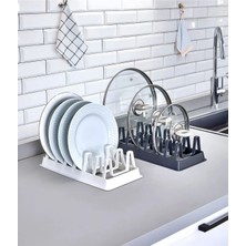 1 Adet Raffy 6 Bölmeli Tencere Kapak Tabak Düzenleyici Organizer G-234