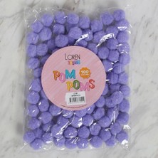 Loren Crafts 2 cm 100 Adet Lila Ponpon