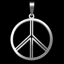 TabiTela 925 Ayar gümüş kolye barış işareti   SM7903