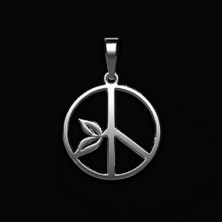 TabiTela 925 Ayar gümüş kolye barış işareti   SM7906