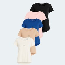 Slazenger Vıraj 5 Li Set Kadın Tişört