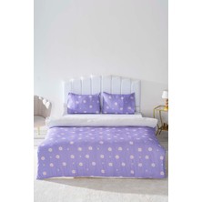 Mor Papatya Çift Kişilik Nevresim Takımı Pamuklu