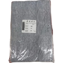 Dantel Polyester Sanal Tül Bant Gri 20 Metre En 6 cm On-60-G