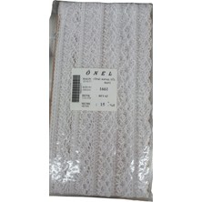 Dantel Polyester Sanal Tül Bant Beyaz 15 Metre En 6 cm ON-1661-B