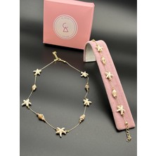 Deniz Yıldızı ve Deniz Kabuğu Detaylı Yaz Konsept Kolye & Bileklik Seti , Plaj ve Yaz Kombinleri