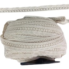 Kopanaki Dantel En 4 cm Şeritli Krem 10 Metre