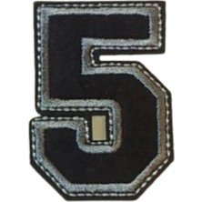 Aplike Ütü Ile Yapışan 5  Rakamı  Arma 4x4 cm
