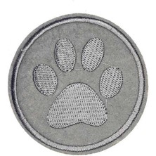 Aplike Ütü Ile Yapışan Gri Pati Arma 5 cm