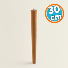 Sehpa Masa Ayağı Ham Doğal Ahşap Kahverengi Boyalı Mobilya Aksesuar Modern Ayakları Bohem 30 cm