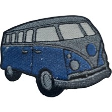 Soi Home Aplike Ütü İle Yapışan Otobüs Mavi - Gri Arma 4x2 cm