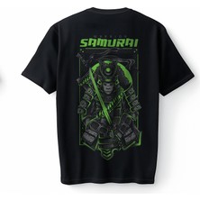 Bumeta Neon Samurai Warrior Samuray Oversize Unisex Tişört T-Shirt