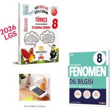 Sinan Kuzucu 8.sınıf Ilk Doz Türkçe Deneme + Fenomen Dil Bilgisi Set Priz Tutuculu