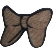 Aplike Ütü Ile Yapışan Küçük Kelebek Kahverengi Arma 3x2 cm