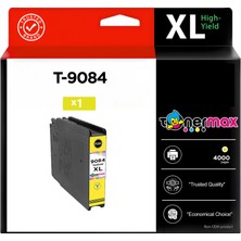 tonermax Epson T-9084 Sarı Muadil Kartuş - Yüksek Kapasiteli / Epson Workforce Pro WF-6090DTWC/WF-6090D2TWC/WF-6590DWF/WF-6590DTWFC/WF-6590D2TWFC