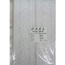 Dantel Polyester Sanal Tül Bant Beyaz 15 Metre En 6 cm ON-696-B