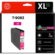 tonermax Epson T-9083 Magenta Muadil Kartuş - Yüksek Kapasiteli / Epson Workforce Pro WF-6090DTWC/WF-6090D2TWC/WF-6590DWF/WF-6590DTWFC/WF-6590D2TWFC