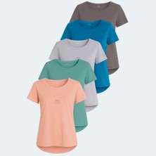 Slazenger Vıraj 5 Li Set Kadın Tişört