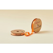 Biye Saten Katlı 014 Turuncu 2 cm 25 Metre %100 Polyester