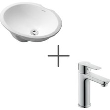 Duravit Dune 46 cm Tezgahaltı Lavabo ve A.1 Lavabo Bataryası Medium