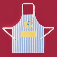 Evidea Soft Lime Cello Thea Mutfak Önlüğü - Mavi / Ekru - 54X78 cm