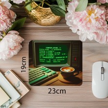 Luluyen Retro Kod Ortamı + Kahve Mousepad Tasarımı - 19X23 cm 2 mm Dikdörtgen Ithal Baskılı Mouse Pad