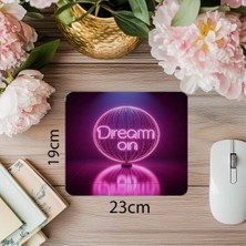 Luluyen Pembe Mor Neon Glow Efektli Mousepad - 19X23 cm 2 mm Dikdörtgen Ithal Baskılı Mouse Pad