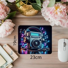 Luluyen Floating Nota ve Walkman Mousepad Tasarımı - 19X23 cm 2 mm Dikdörtgen Ithal Baskılı Mouse Pad