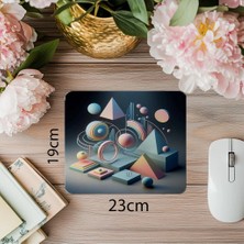 Luluyen Pastel Geometrik Şekillerle Denge Mouse Pad - 19X23 cm 2 mm Dikdörtgen Ithal Baskılı Mouse Pad