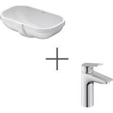 Duravit D-Code 49 cm Tezgahaltı Lavabo ve No.1 Lavabo Bataryası, Medium
