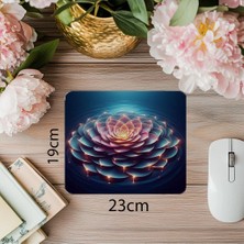 Luluyen Parlayan Çiçek Spiral Temalı Mouse Pad - 19X23 cm 2 mm Dikdörtgen Ithal Baskılı Mouse Pad