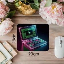 Luluyen Renkli Rgb Klavyeli Retro Laptop Mousepad - 19X23 cm 2 mm Dikdörtgen Ithal Baskılı Mouse Pad