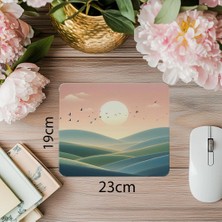 Luluyen 3D Dalga Formlu Dağ Manzarası Mouse Pad - 19X23 cm 2 mm Dikdörtgen Ithal Baskılı Mouse Pad