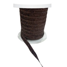 Kadife Kurdele Simli 1 cm Kahverengi 5 Metre