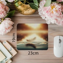 Luluyen 3D Dreamy Feather Tasarımlı Mouse Pad - 19X23 cm 2 mm Dikdörtgen Ithal Baskılı Mouse Pad