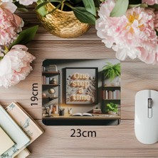 Luluyen Parlak Renkli Ilham Veren Mouse Pad – Adım Adım Ilerle - 19X23 cm 2 mm Dikdörtgen Ithal Baskılı Mouse Pad