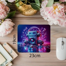 Luluyen Krom Parlak Walkman Temalı Mousepad - 19X23 cm 2 mm Dikdörtgen Ithal Baskılı Mouse Pad