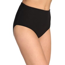 Kadın Siyah 10'lu Paket Pamuklu Ribana Bato Külot