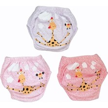 3  Lü Zürafa Baskılı Bebek Alıştırma Külot