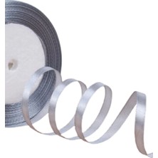 Saten Kurdele 2 cm 10 Metre Gri