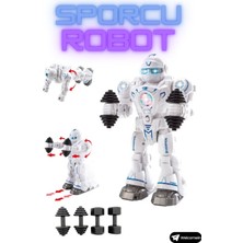Oyuncak Interaktif Pilli Robot Işıklı Müzikli Sesli Dans Eden Buhar Çıkartan Disk Atan Roket Atan