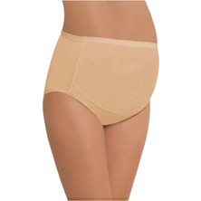 Nobel Toparlayıcı Hamile Külotu Ten Renk Pamuk Kumaş ile Gün Boyu Konfor ve Düz Desen Sunar