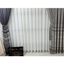 Nivemeshome Urla V-5404 Gri 1/3 Sık Pileli Fon Perde Apm