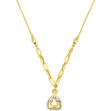 Valentino 14 Ayar Altın Ataç Zincir Kolye