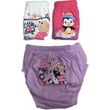 Storybaby Büyük Beden 3'lü Kız Alıştırma Kilodu-3 Numara(Pembe/ekru/mor)
